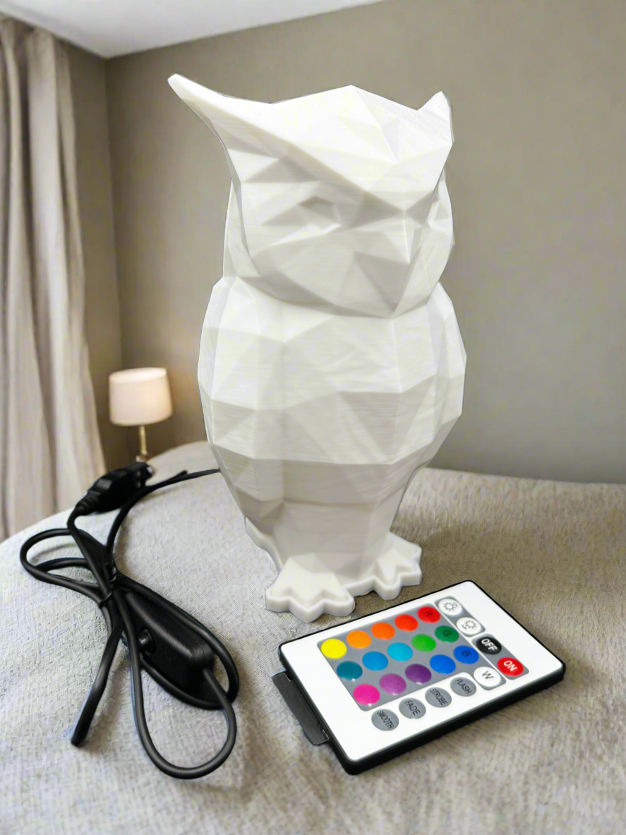 Owl Lamp with RGB Light & Controller
