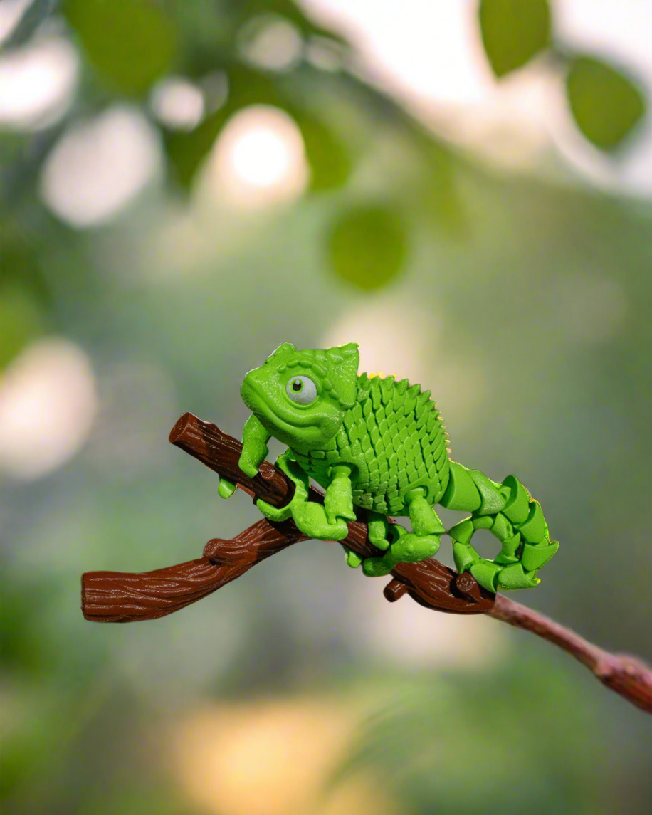 Articulated Chameleon With Branch