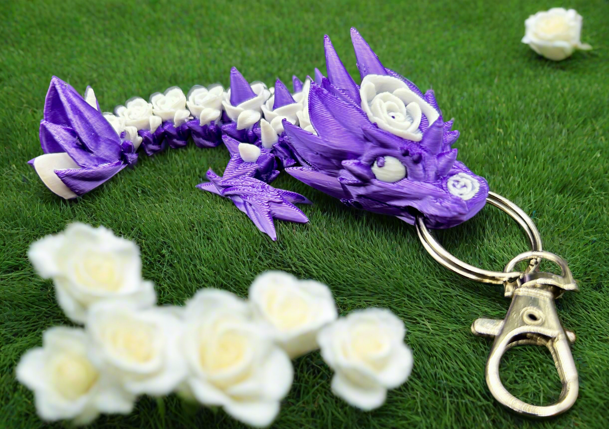 Rose Dragon Tadling Keyring
