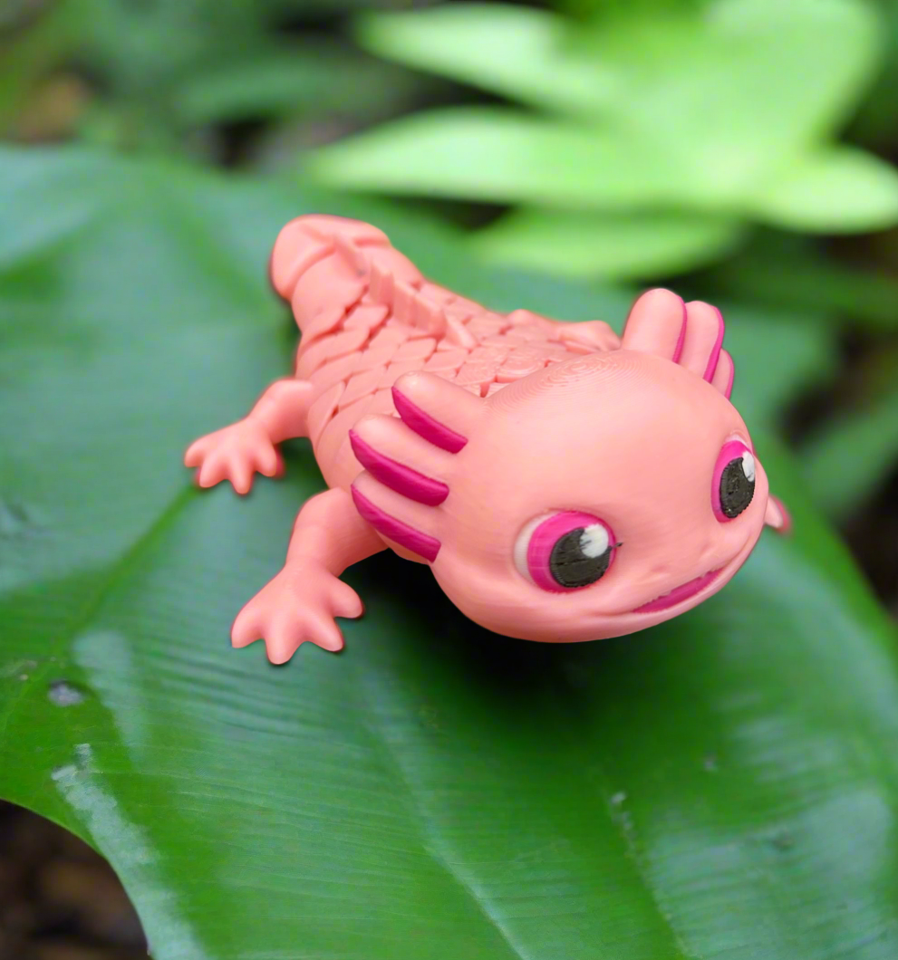 Ashley, the Axolotl Keychain & Fidget Toy