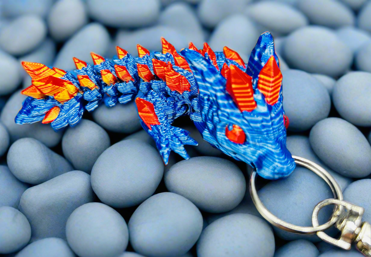 Baby Wolf Dragon Tadling Keyring