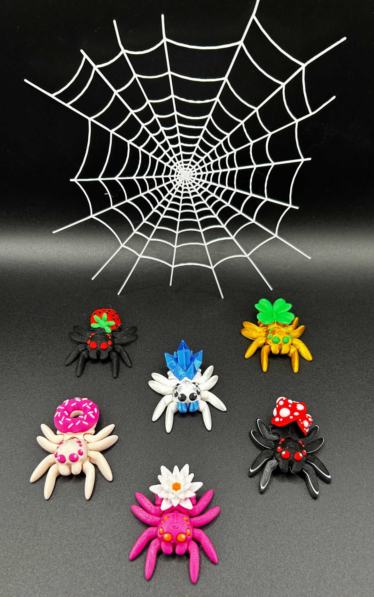 Cute Articulated Spiders 3D Printed High Quality Fidget Toy Collection