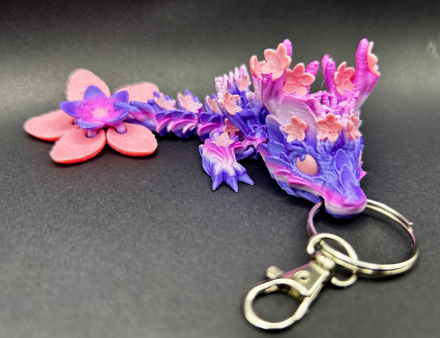 Cherry Blossom Dragon Tadling Keyring