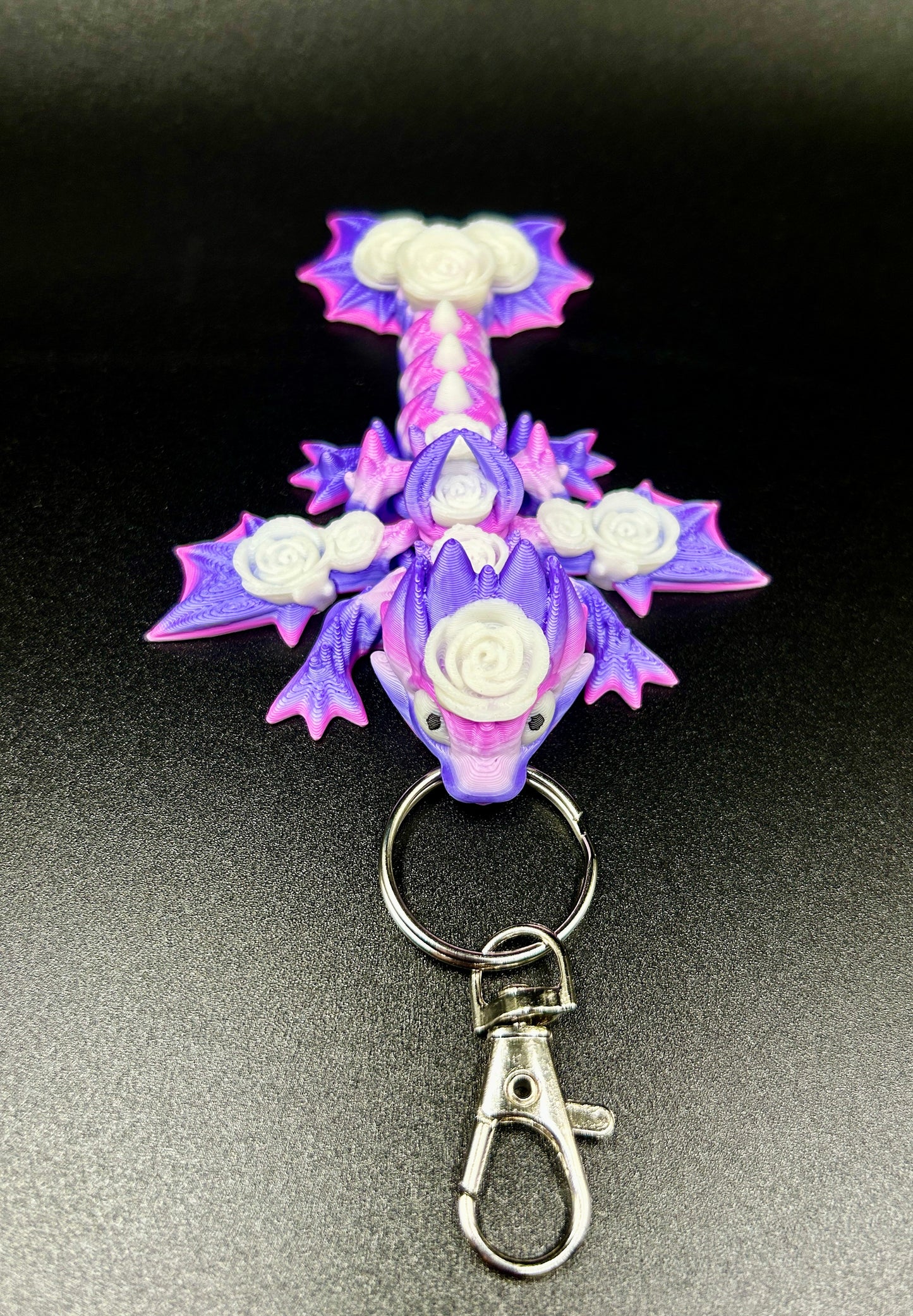 Baby Winged Rose Dragon Tadling Keyring