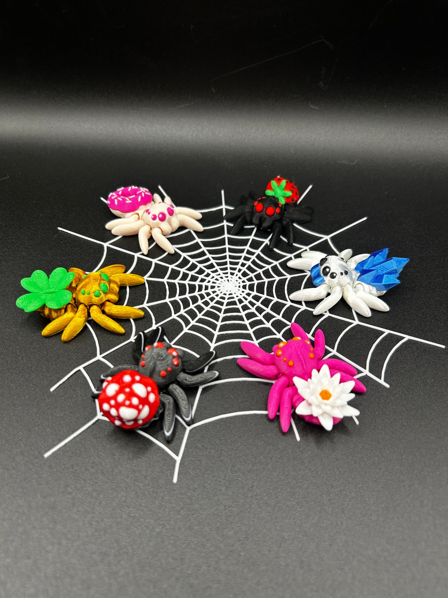 Cute Articulated Spiders 3D Printed High Quality Fidget Toy Collection