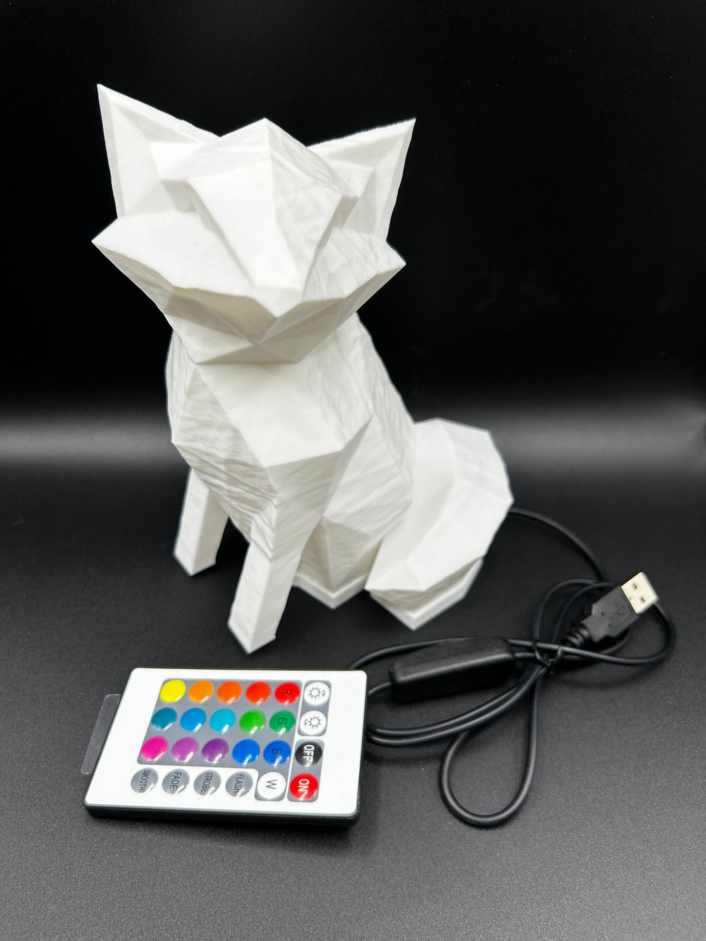 Fox Lamp with RGB Light & Controller