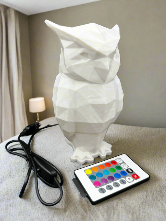 Owl Lamp with RGB Light & Controller